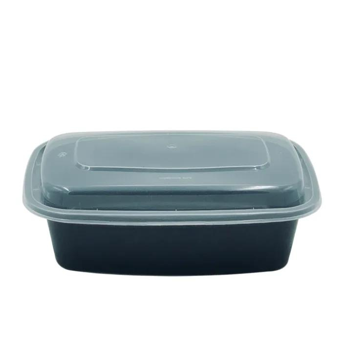 KY-28B 28oz Rectangular Microwavable Container with Lid - 150/Case - Image 3