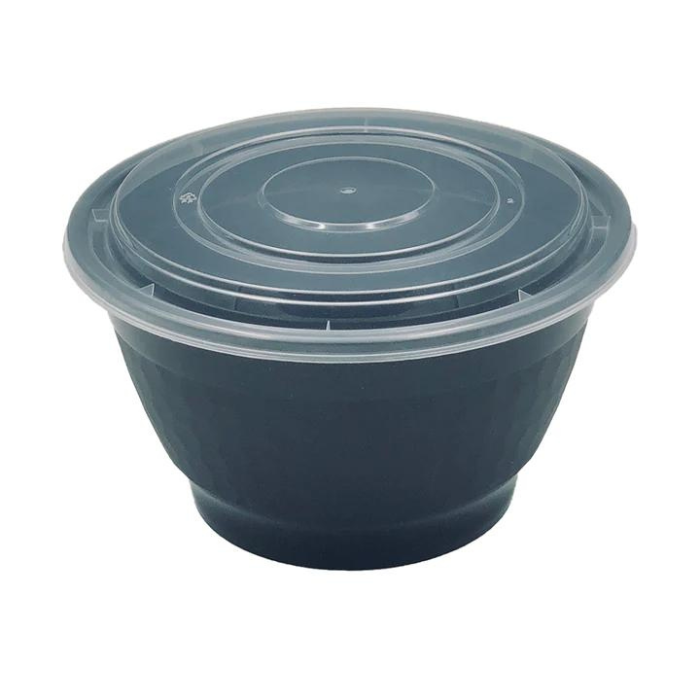 BO-42B 42oz Round Microwavable Noodle Bowl With Clear Lid 150Set/CS - Image 3